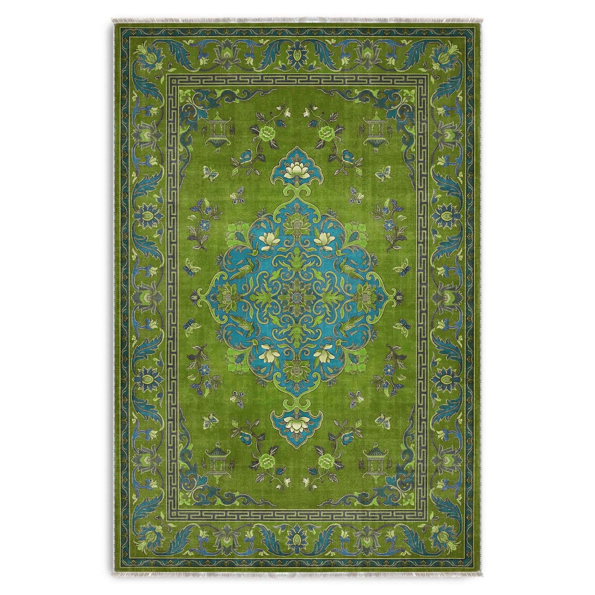 RWK3044203 washable chenille area rug viewed from above
