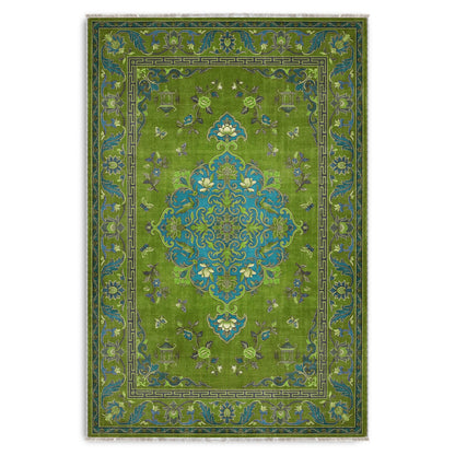 RWK3044203 washable chenille area rug viewed from above