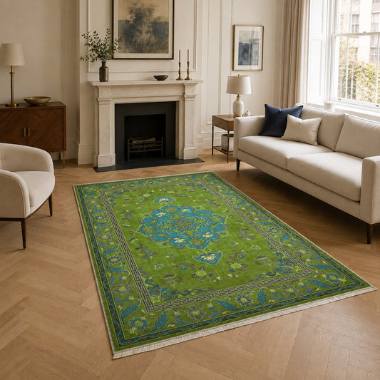 RWK3044203 washable chenille area rug, room scene