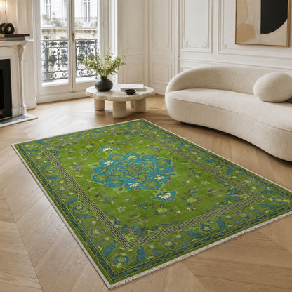 RWK3044203 washable chenille area rug, room scene
