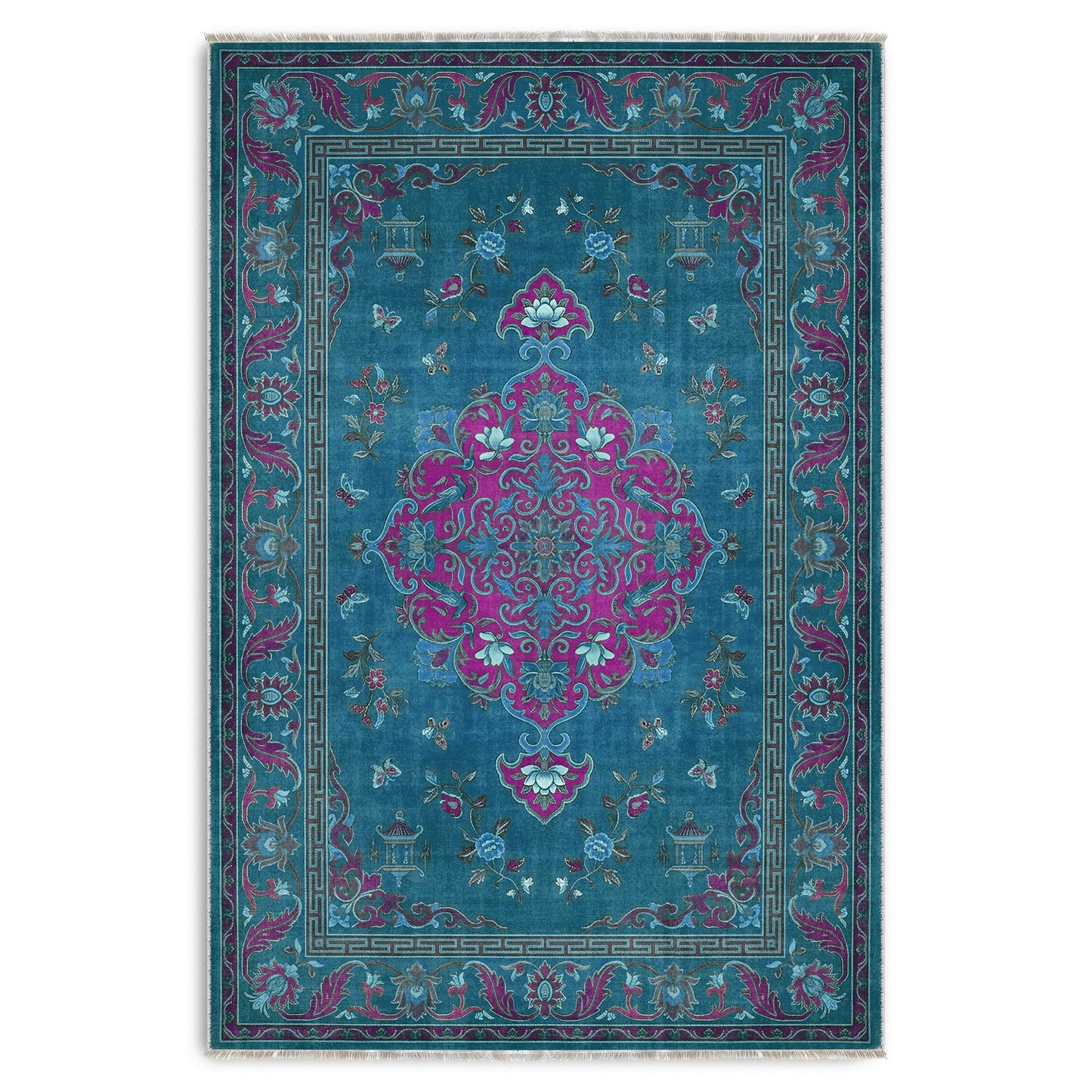 RWK3044303 washable chenille area rug viewed from above