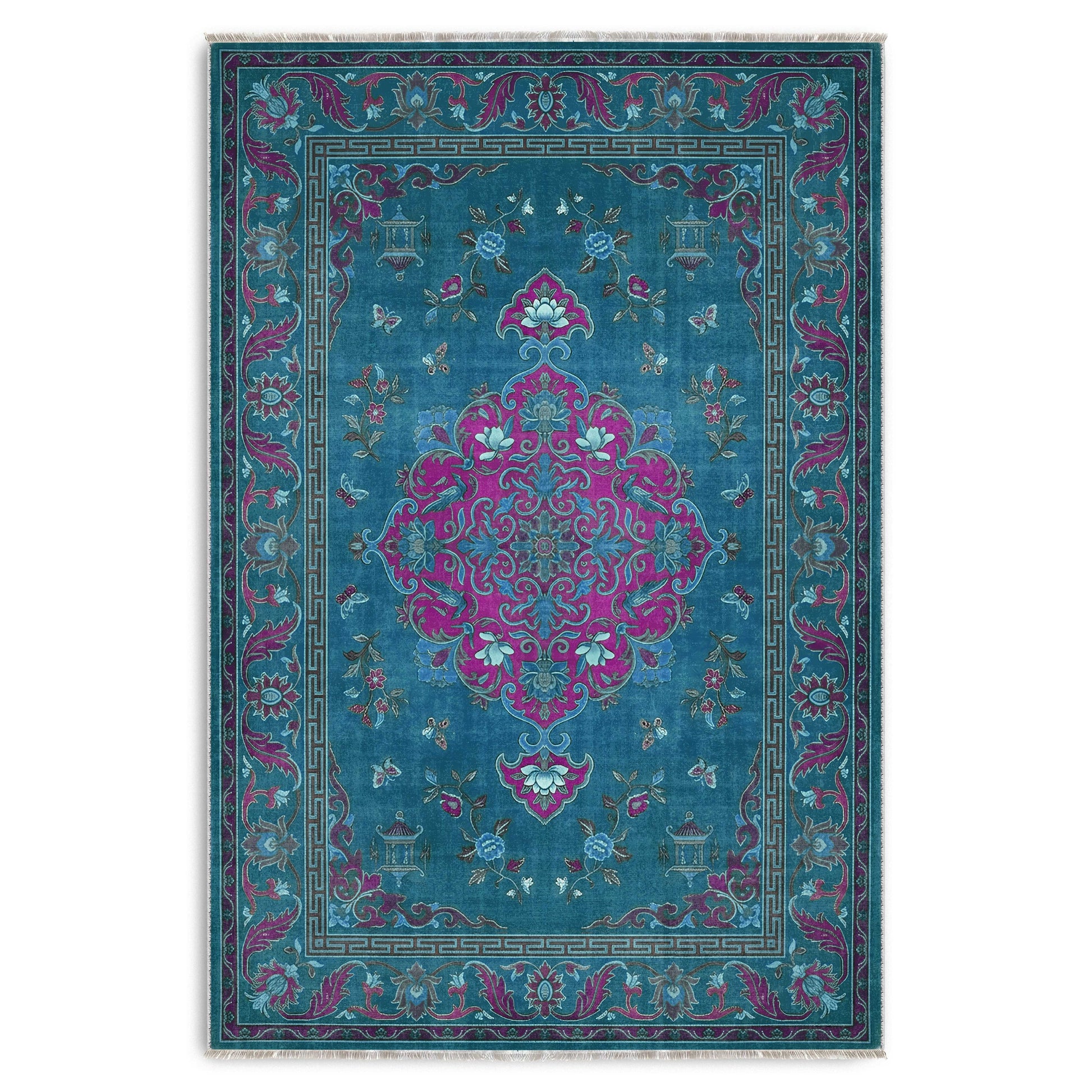 RWK3044303 washable chenille area rug viewed from above