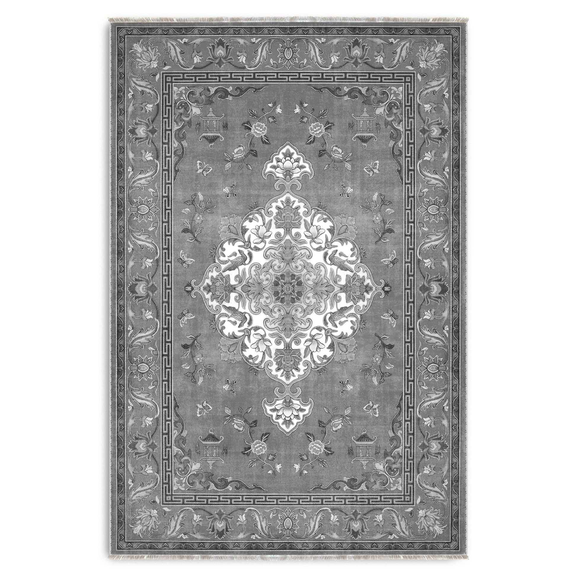 RWK3044403 washable chenille area rug viewed from above
