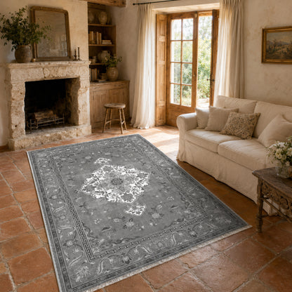 RWK3044403 washable chenille area rug, room scene