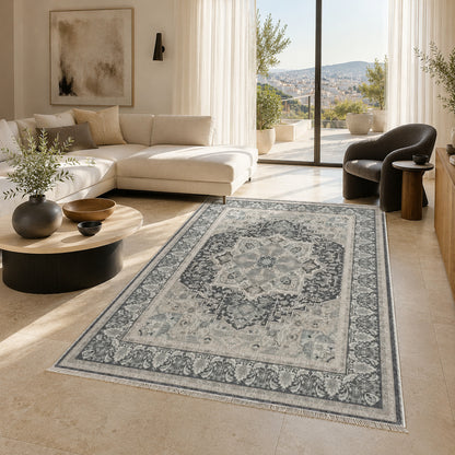 RWK3045 washable chenille area rug, room scene