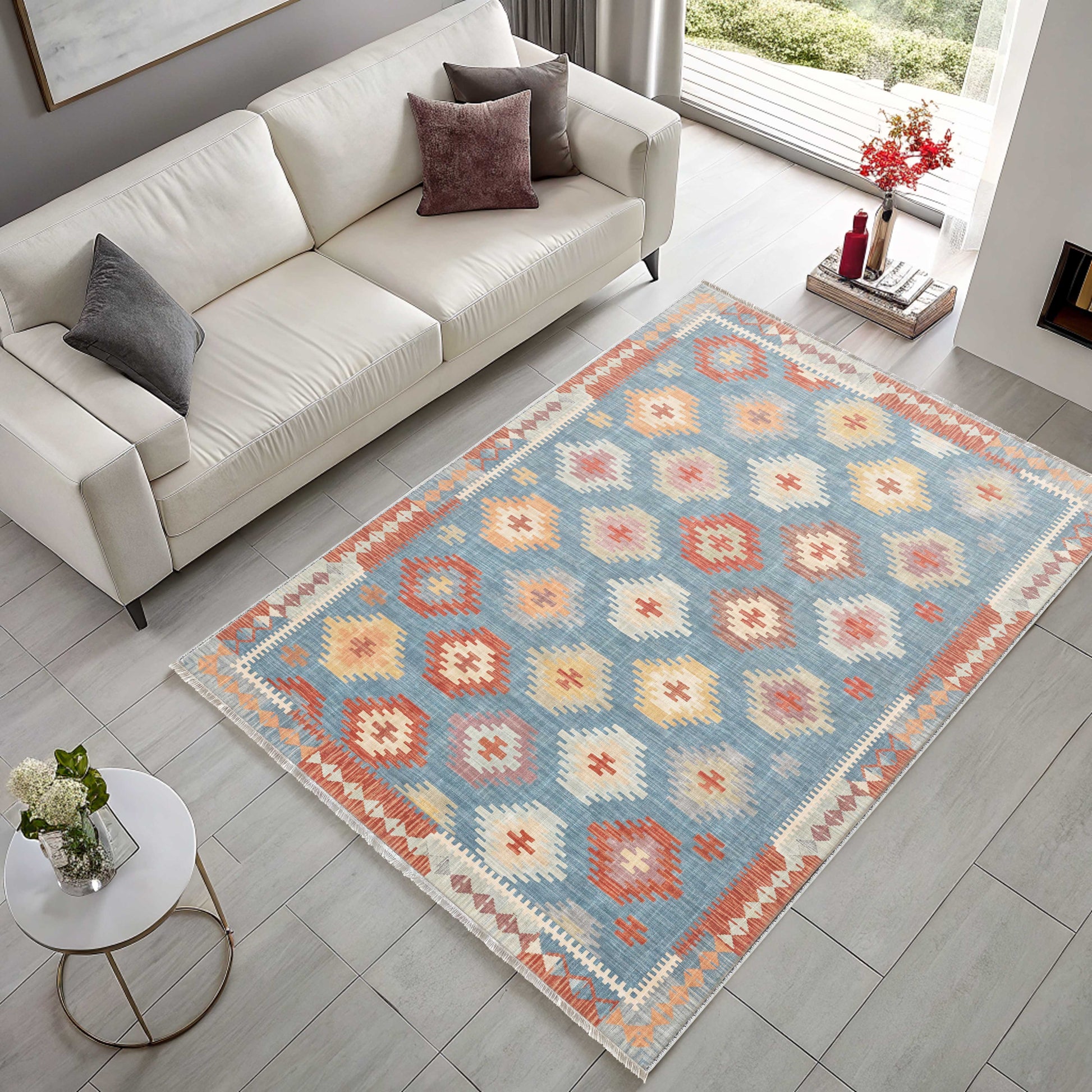 RWK3050 washable chenille area rug