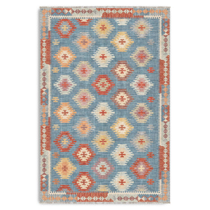 RWK3050 washable chenille area rug viewed from above