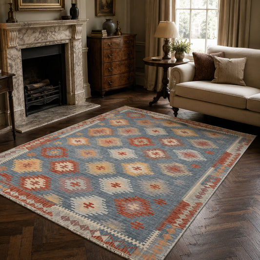 RWK3050 washable chenille area rug, room scene
