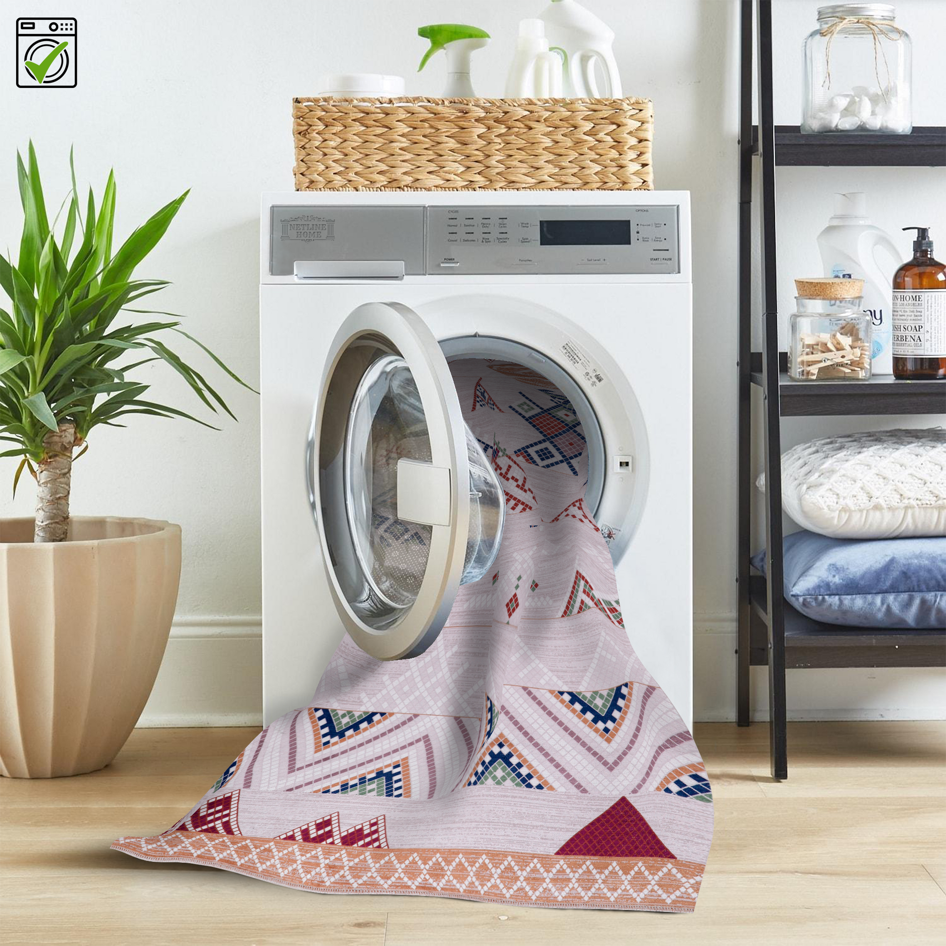 RWNL1002 washable chenille area rug
