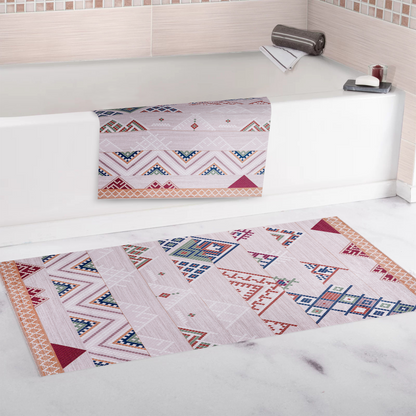 RWNL1002 washable chenille area rug, bathroom