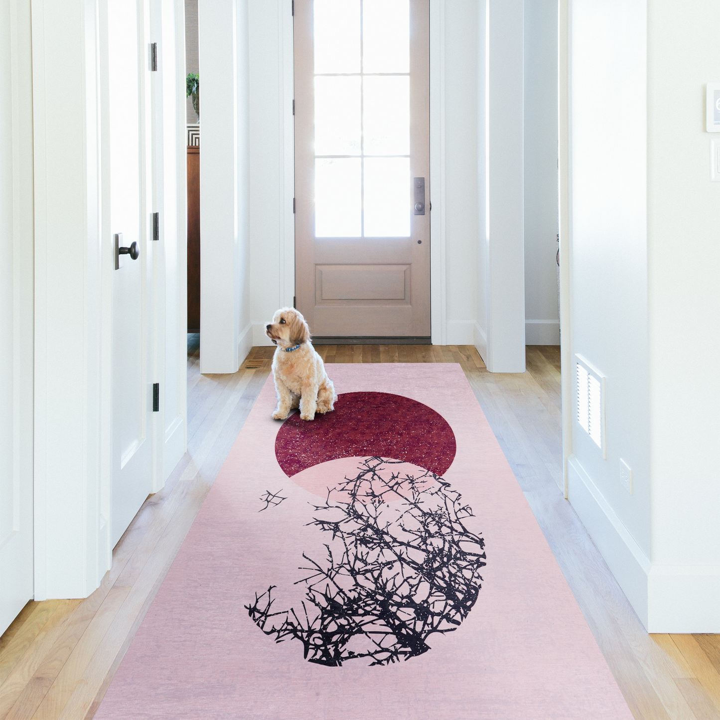 RWNL1003 washable runner rug in a modern hallway