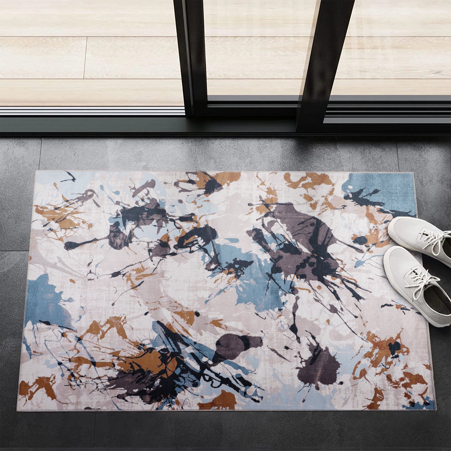 RWNL1004 washable chenille area rug, doormat