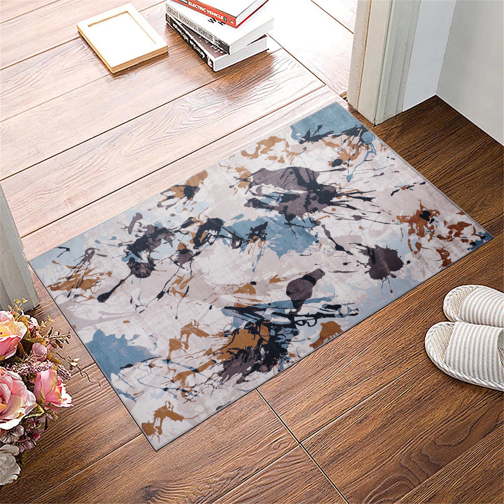 RWNL1004 washable chenille area rug, doormat
