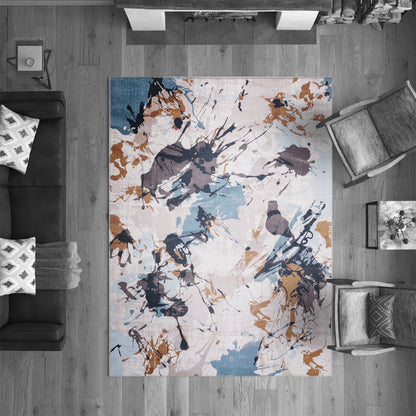 RWNL1004 washable chenille area rug viewed from above