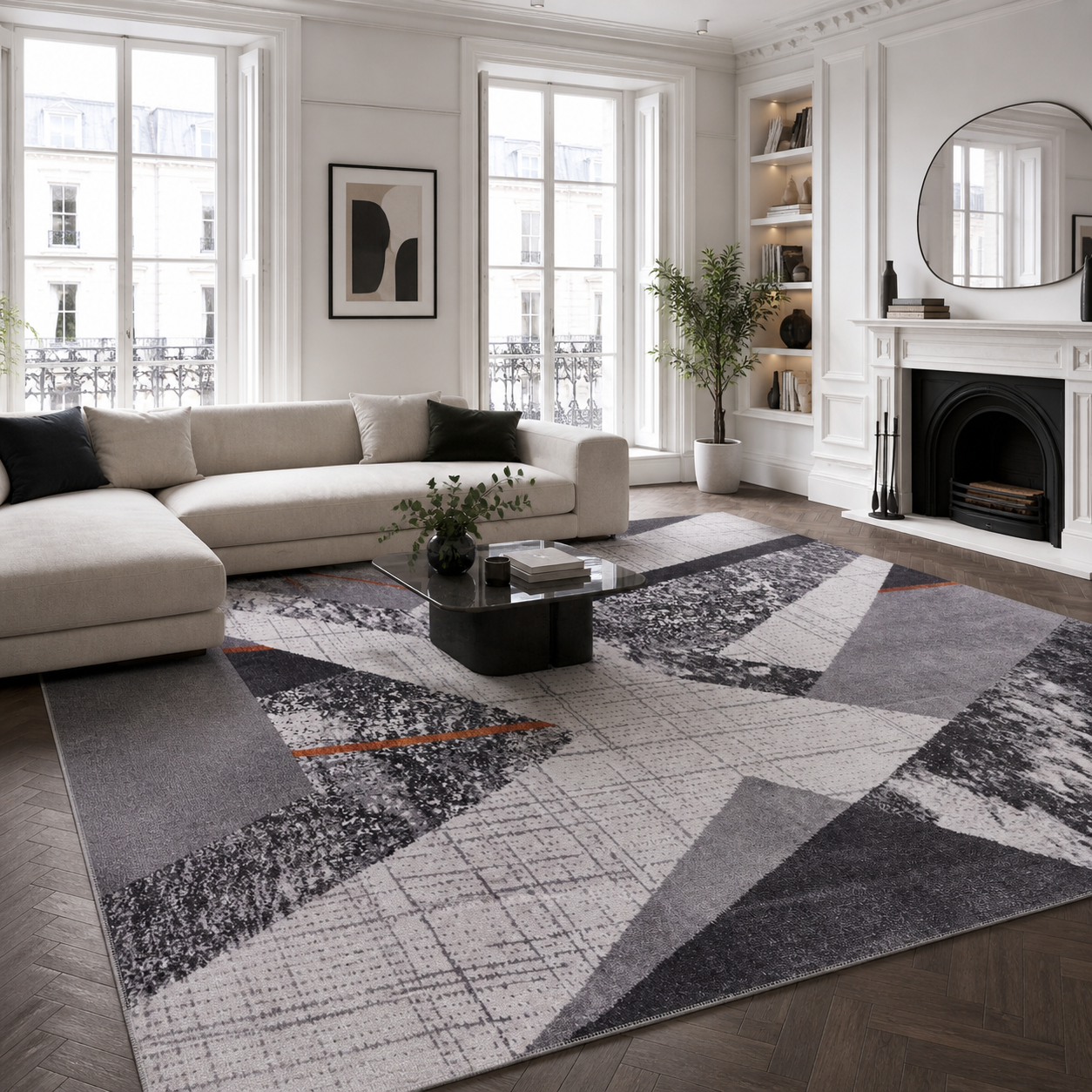 RWNL1005 washable chenille area rug
