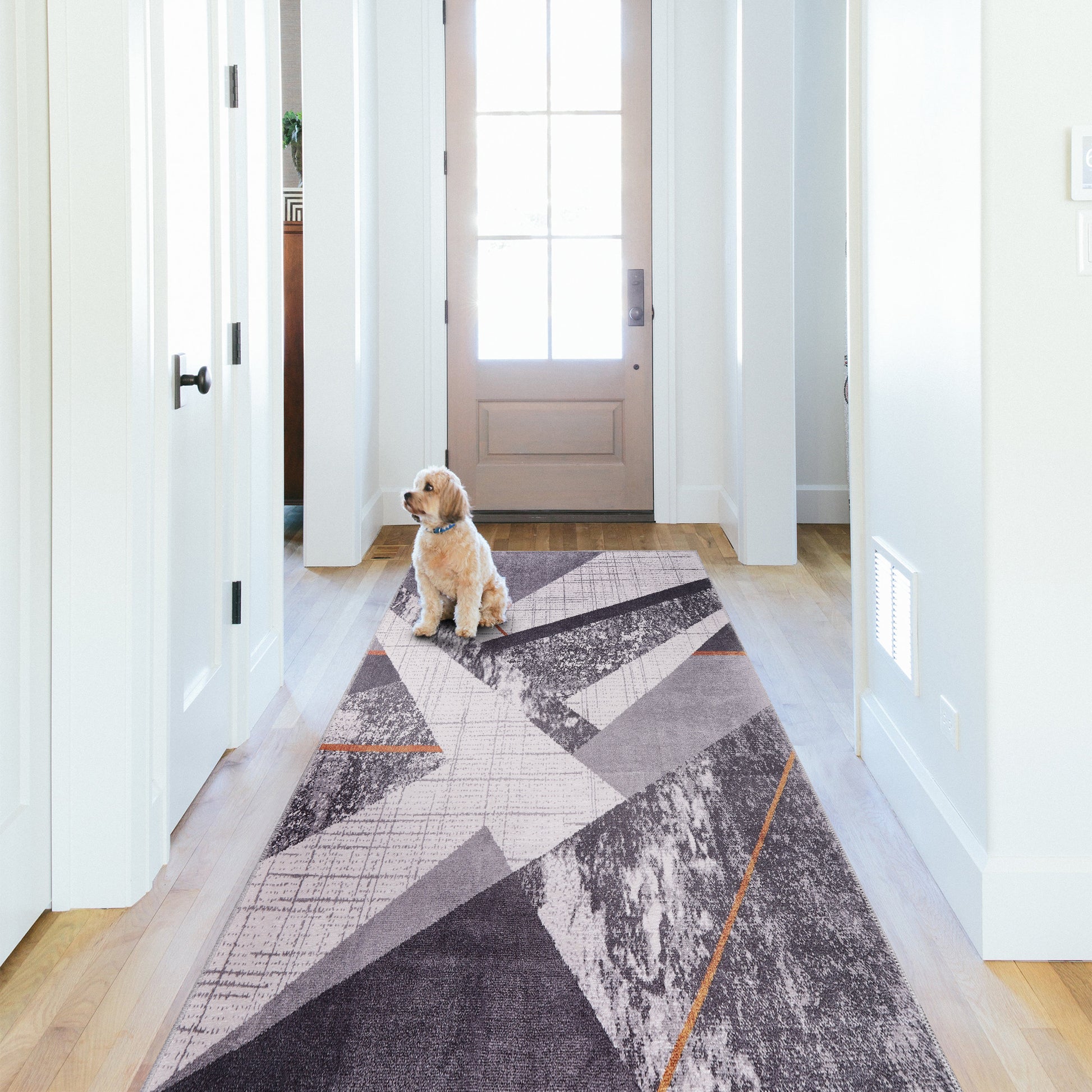 RWNL1005 washable runner rug in a modern hallway