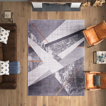 RWNL1005 washable chenille area rug viewed from above