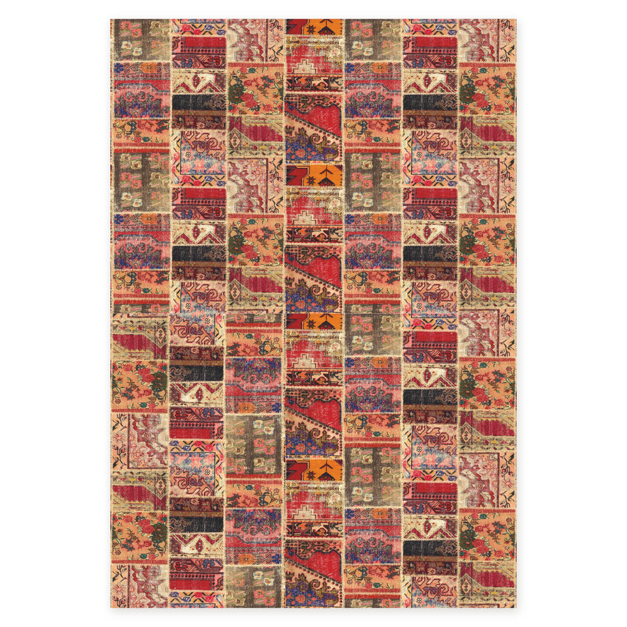 Crafted Heritage Deep Red Washable Rug