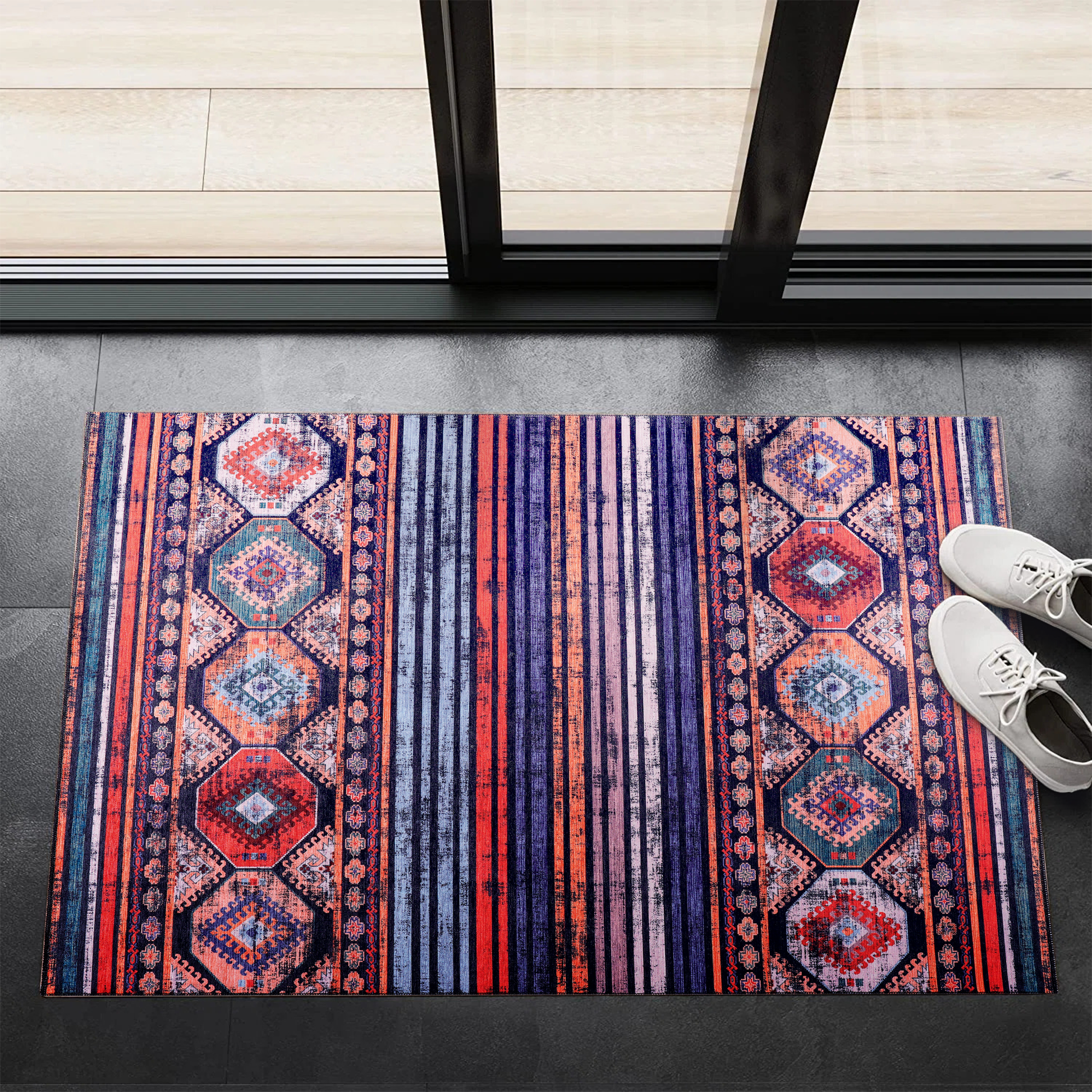 RWNL1008 washable chenille area rug, doormat