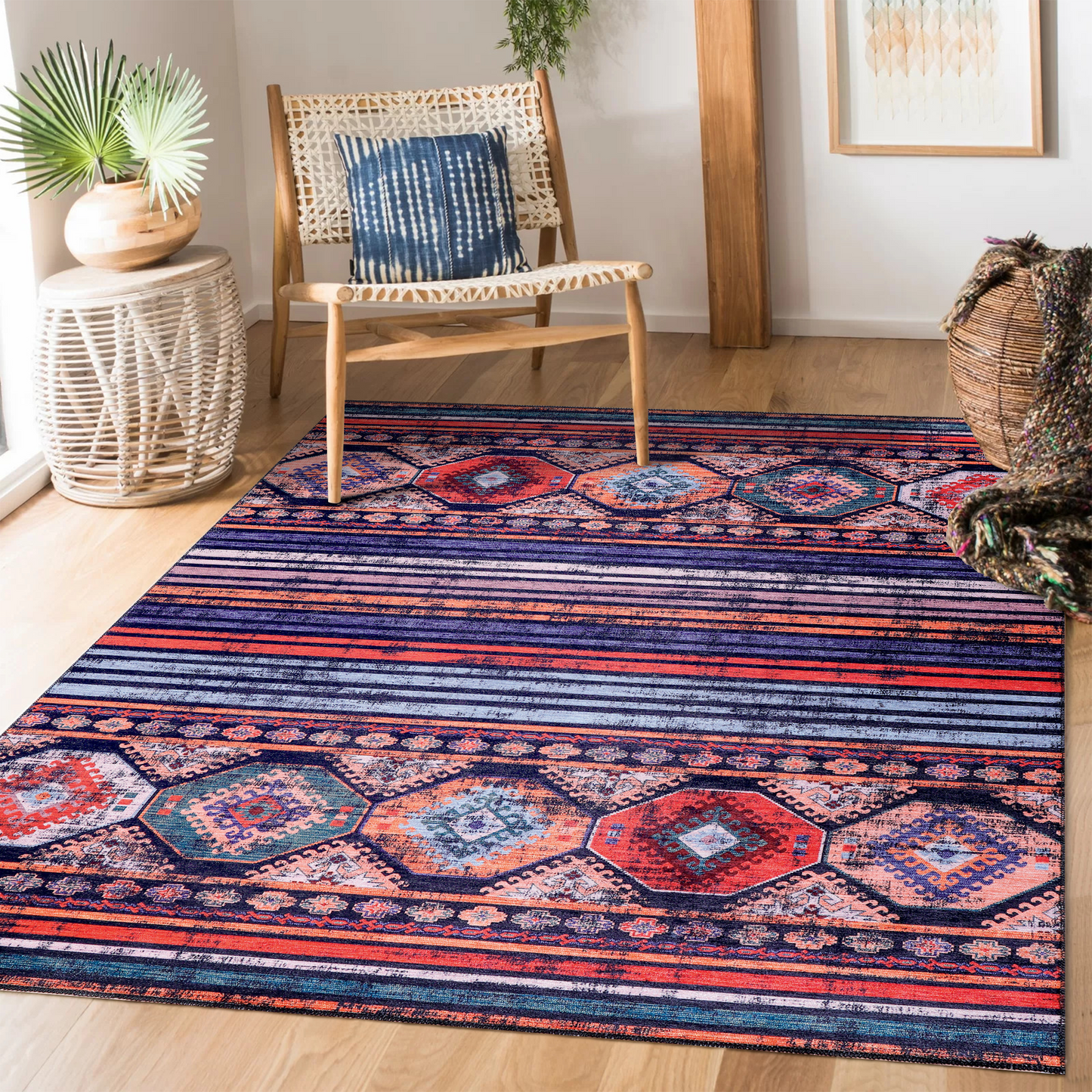 RWNL1008 washable chenille area rug, cover