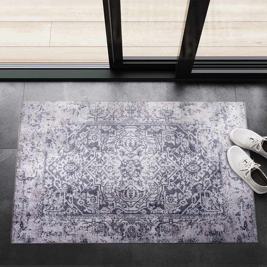 Terrace Patina Mid Blue Vintage Washable Rug