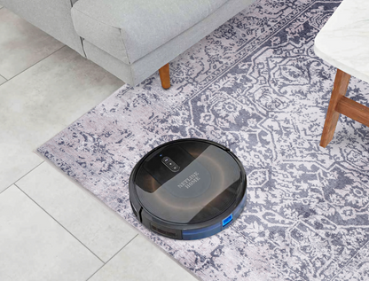 RWNL1010 washable chenille area rug, robot vacuum