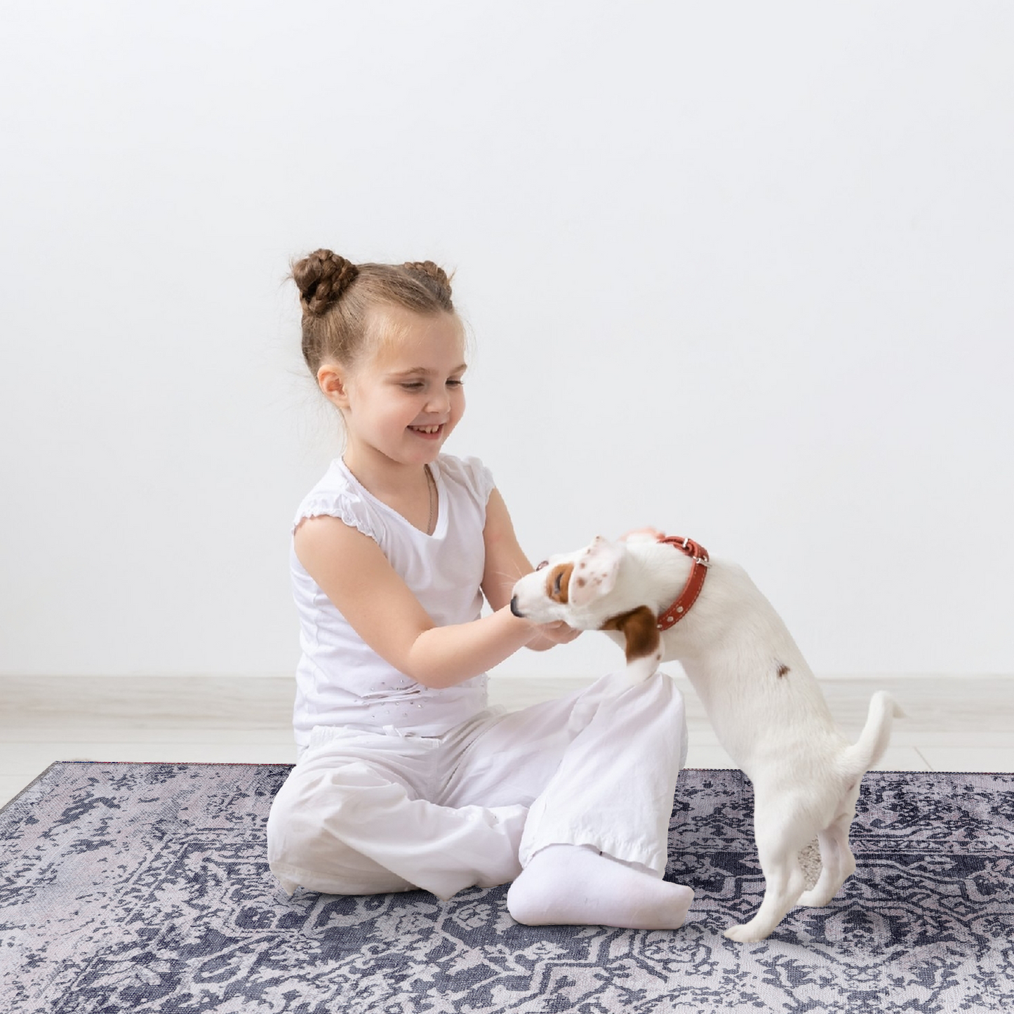 RWNL1010 washable chenille area rug, pet and kid friendly