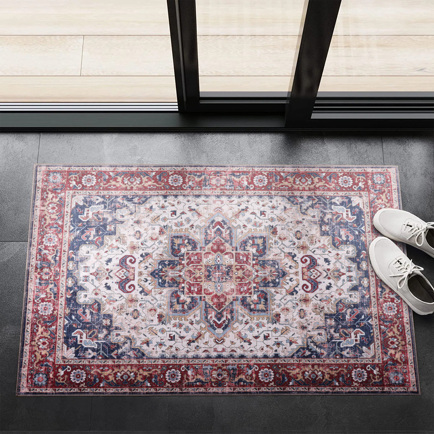 RWNL1011 washable chenille area rug, doormat