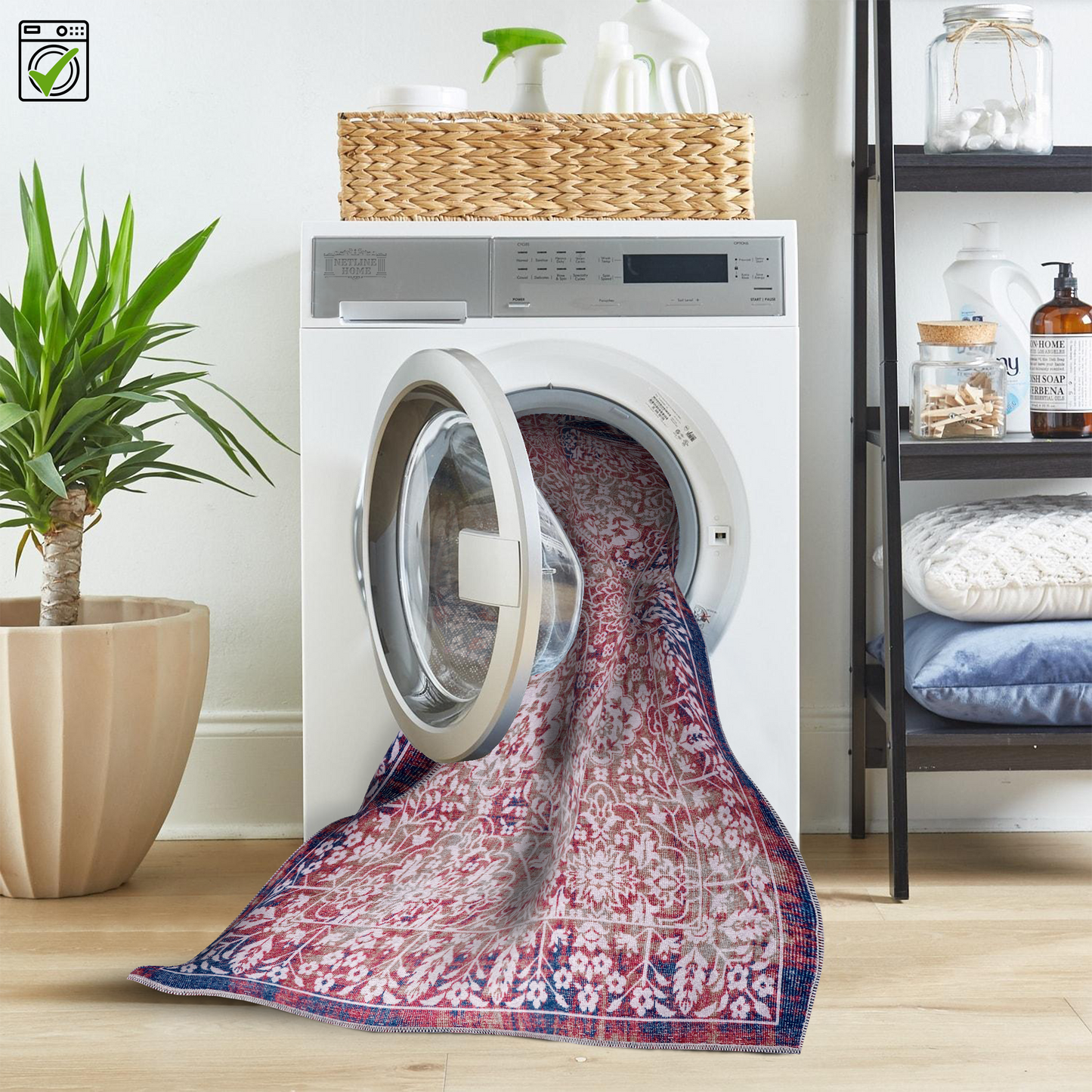 RWNL1012 washable chenille area rug
