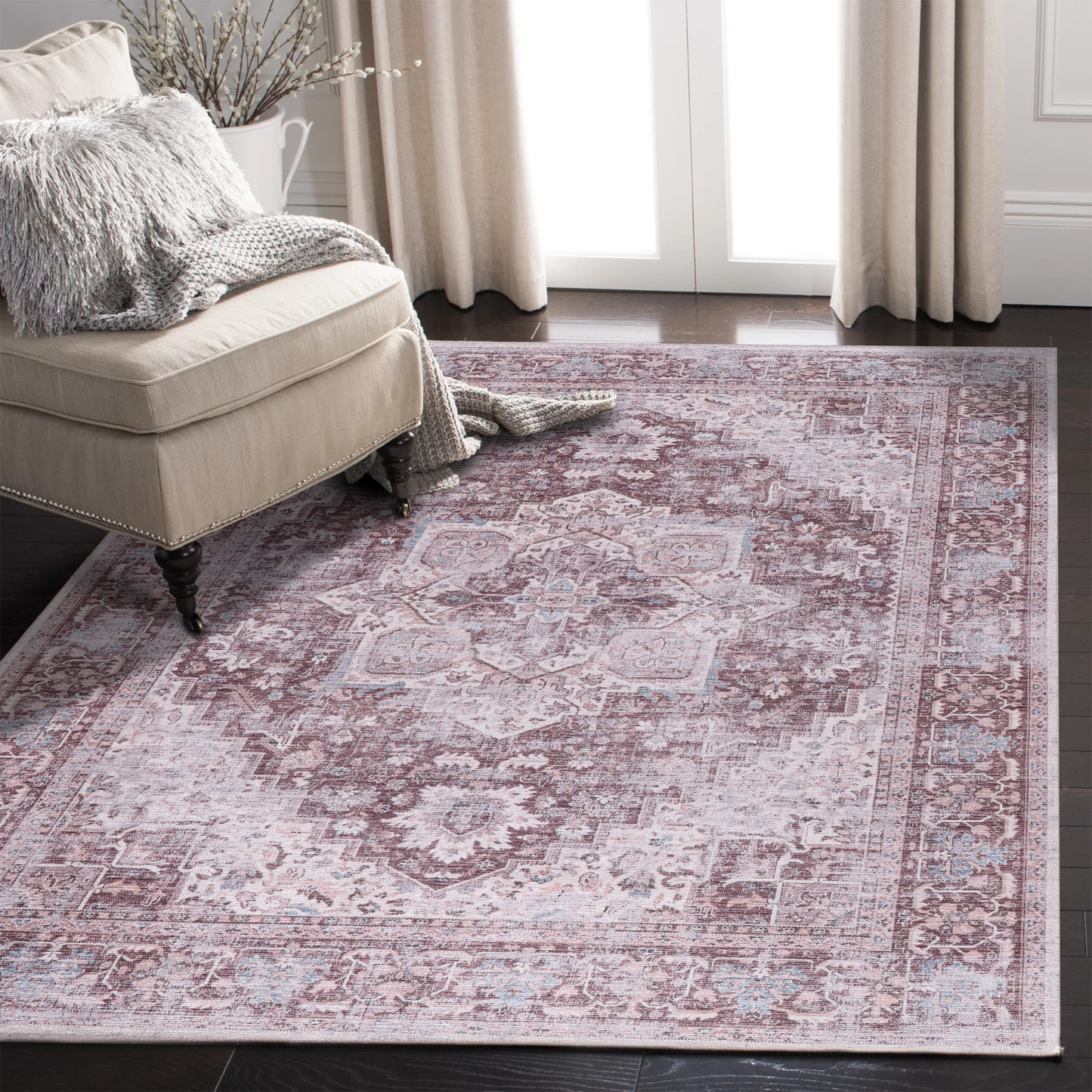 RWNL1013 washable chenille area rug, cover
