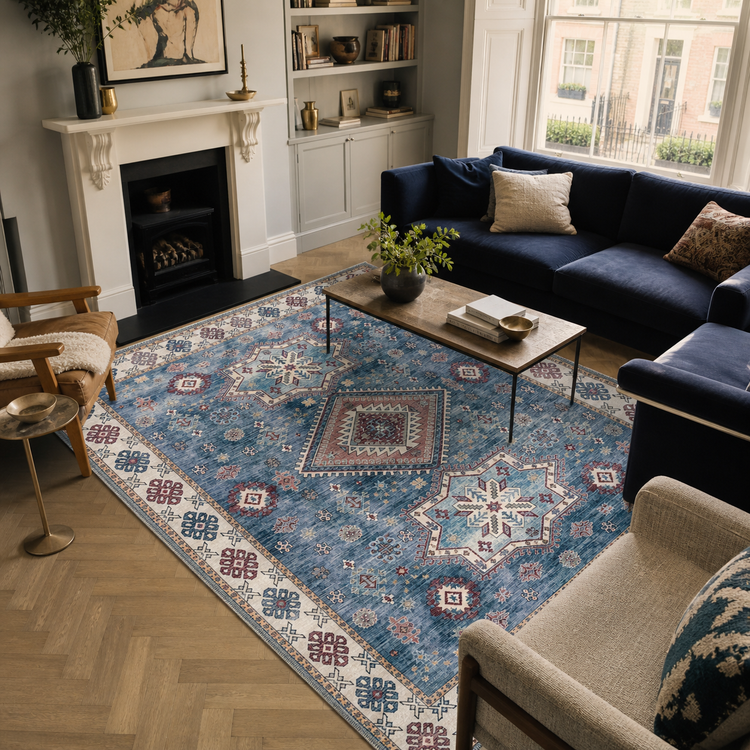 RWNL1016 washable chenille rug texture and pattern detail
