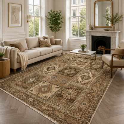 RWPR0001 washable chenille area rug, room scene