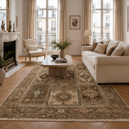 RWPR0001 washable chenille area rug, room scene