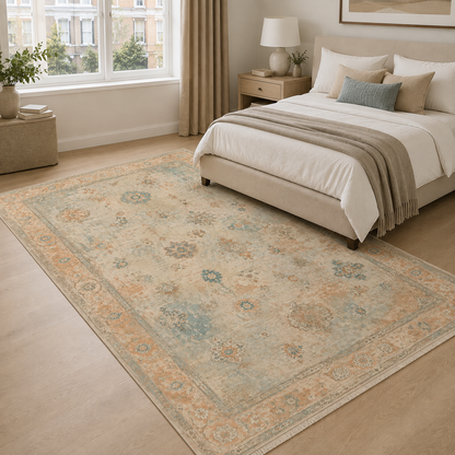 RWPR00011 washable chenille area rug, room scene