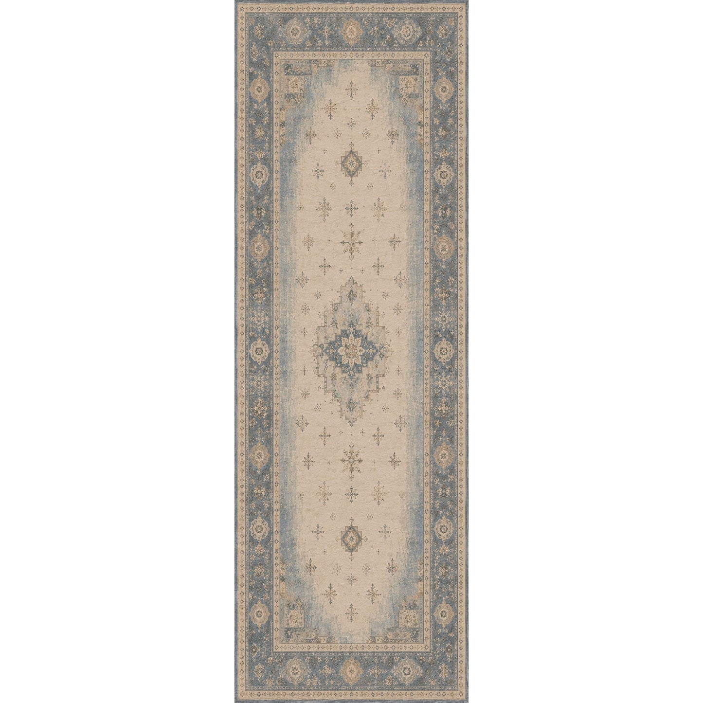RWPR0003 washable chenille area rug viewed from above
