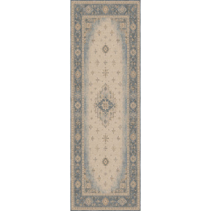 RWPR0003 washable chenille area rug viewed from above