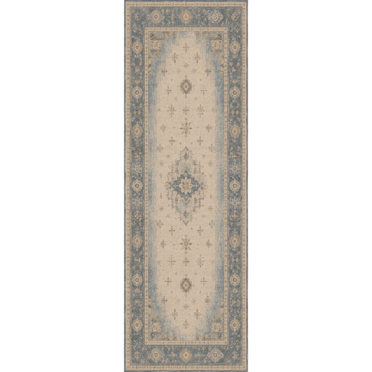 RWPR0003 washable chenille area rug viewed from above