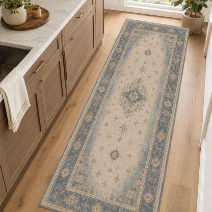 RWPR0003 washable chenille rug texture and pattern detail
