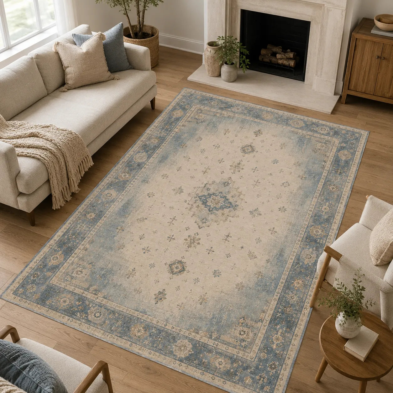 RWPR0003 washable chenille rug texture and pattern detail