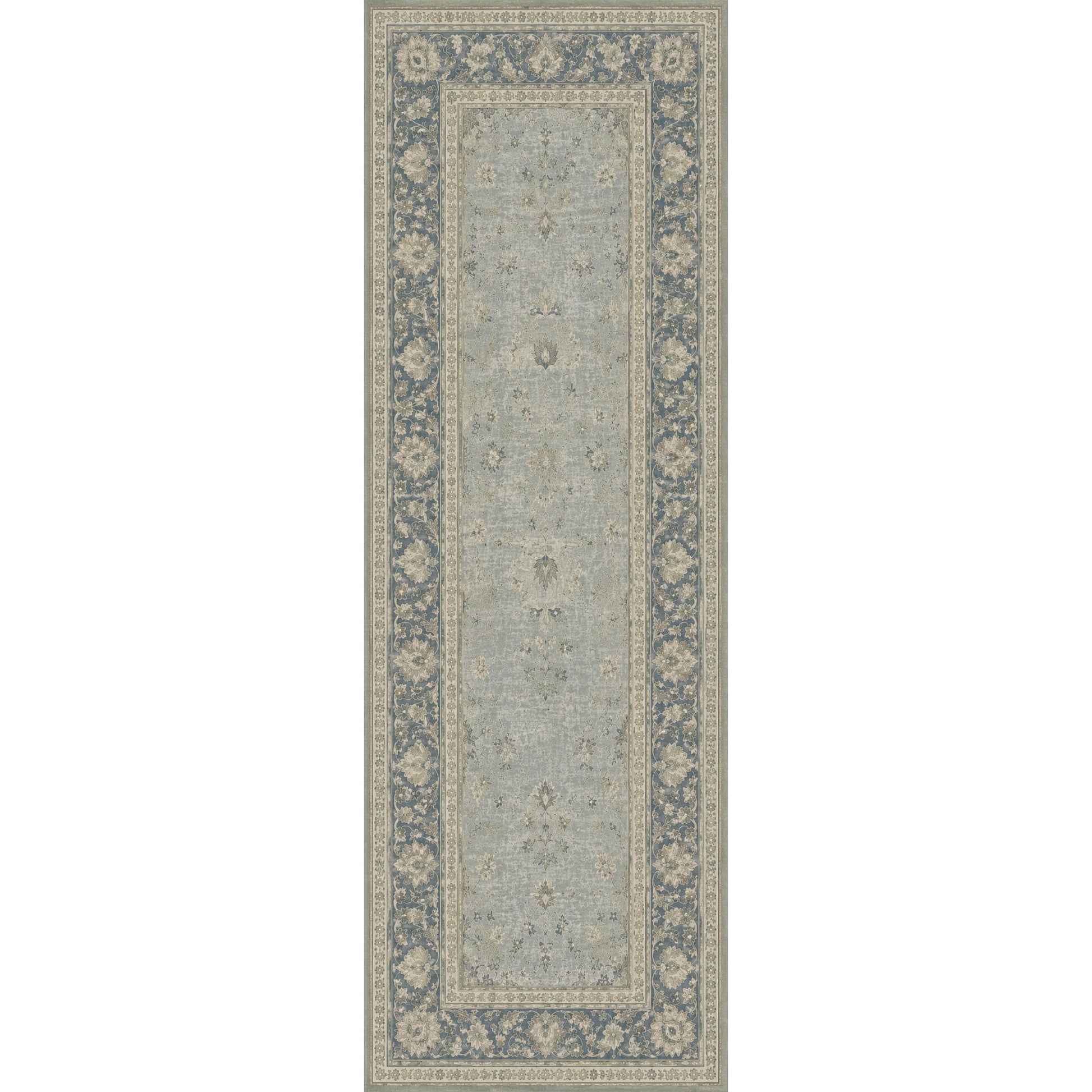 RWPR0004 washable chenille area rug viewed from above