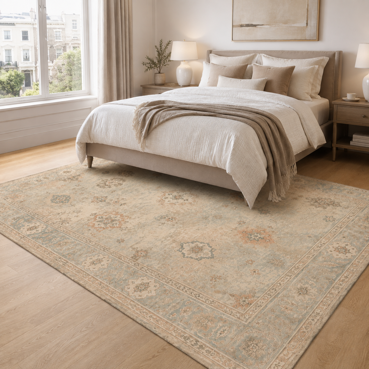 RWPR0005 washable chenille area rug, room scene