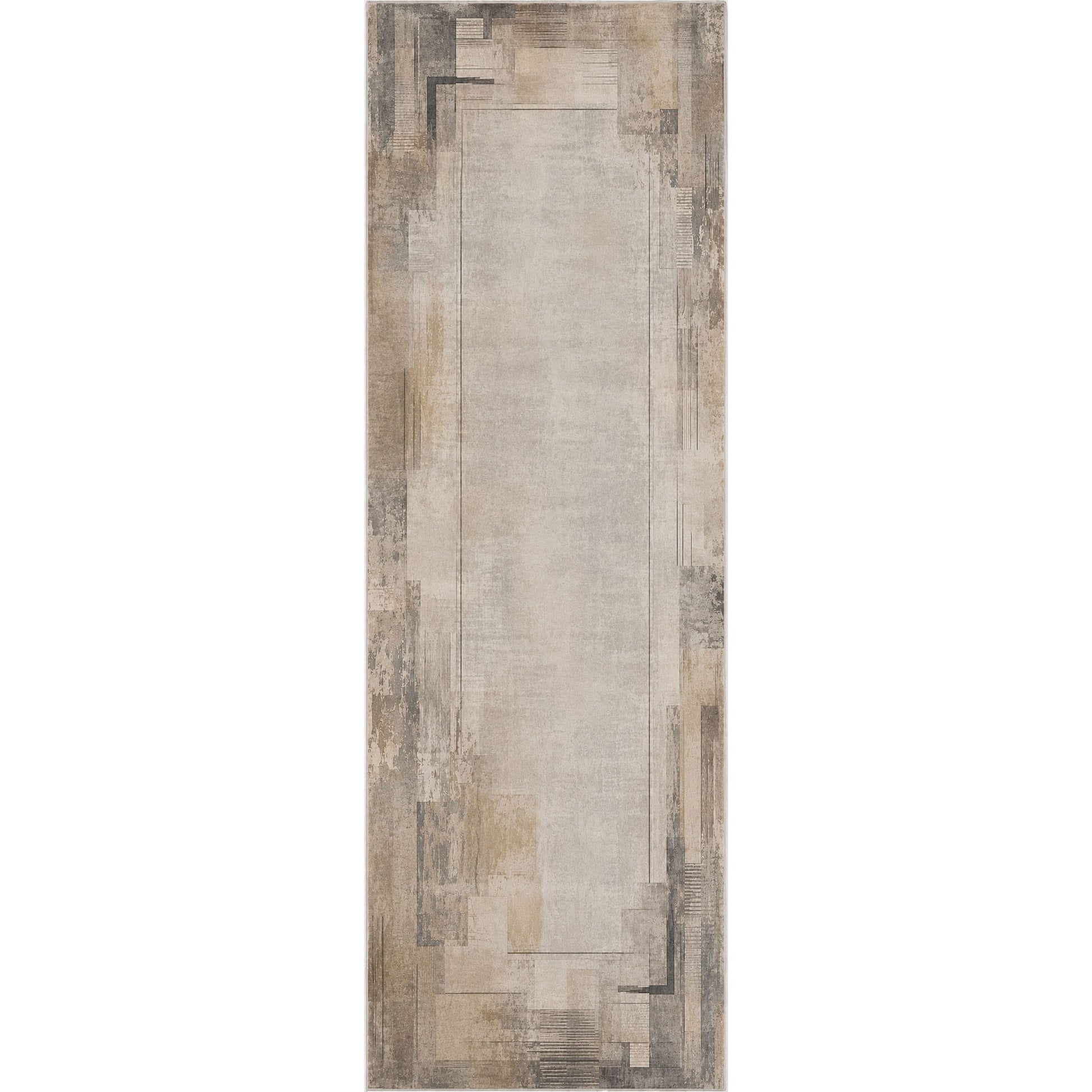 RWPR0006 washable chenille area rug viewed from above