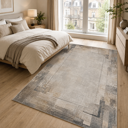 RWPR0006 washable chenille area rug, room scene
