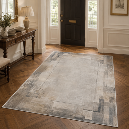 RWPR0006 washable chenille area rug, room scene