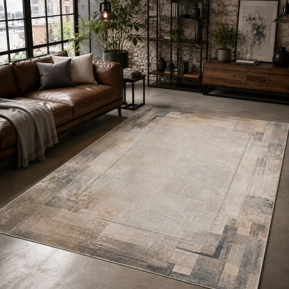 RWPR0006 washable chenille area rug, room scene