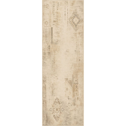 RWPR0007 washable chenille area rug viewed from above
