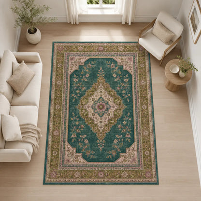 RWPR0009 washable chenille rug texture and pattern detail