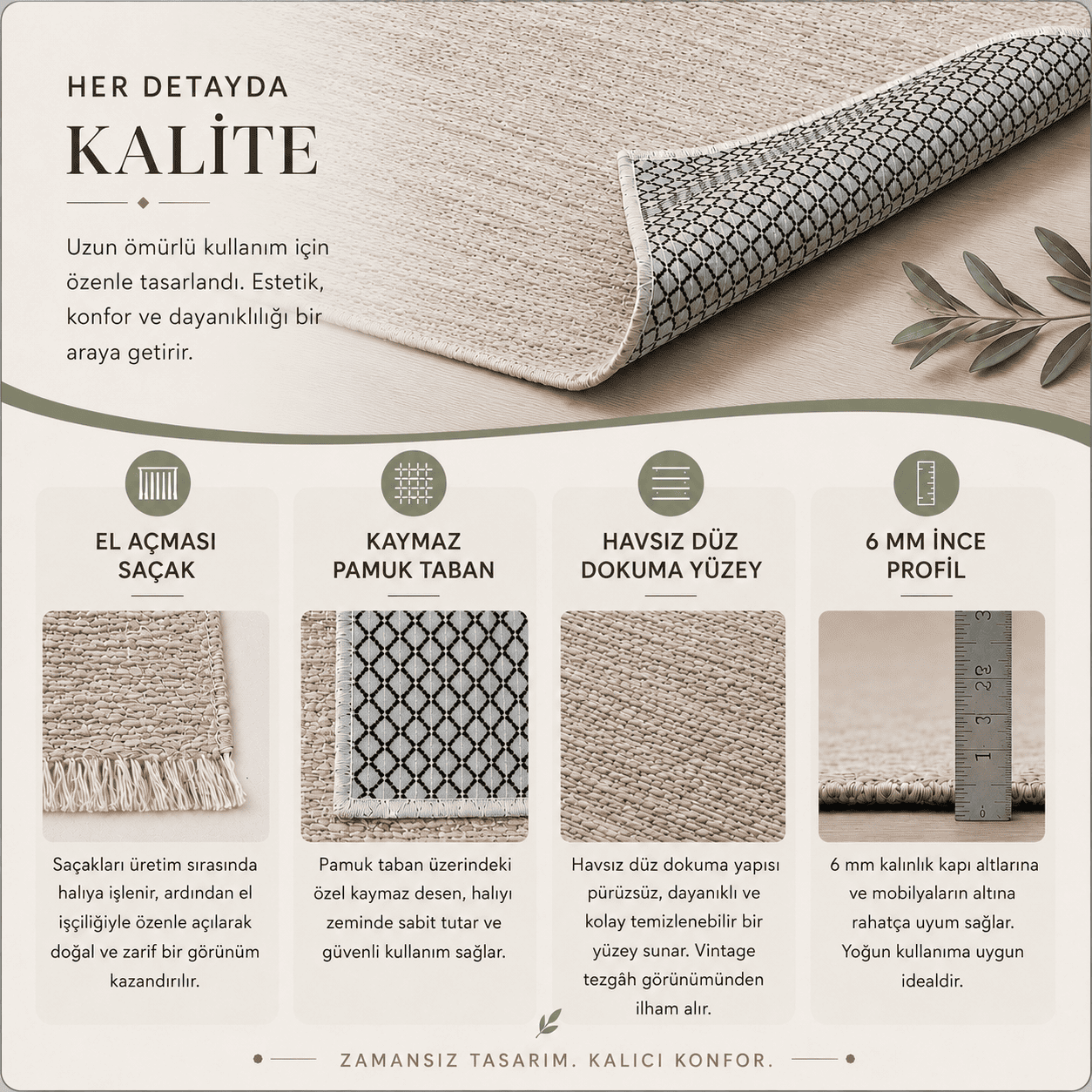 RWPR0009 washable chenille rug texture and pattern detail
