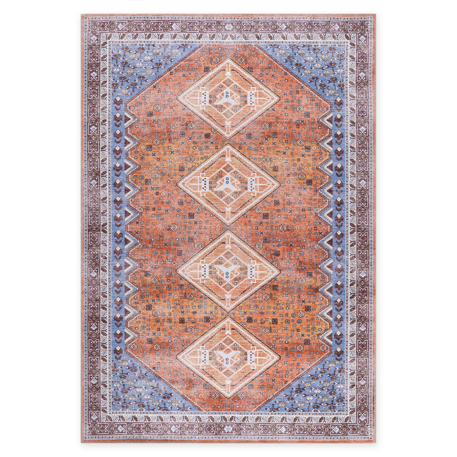 Crafted Heritage Terracotta Washable Rug