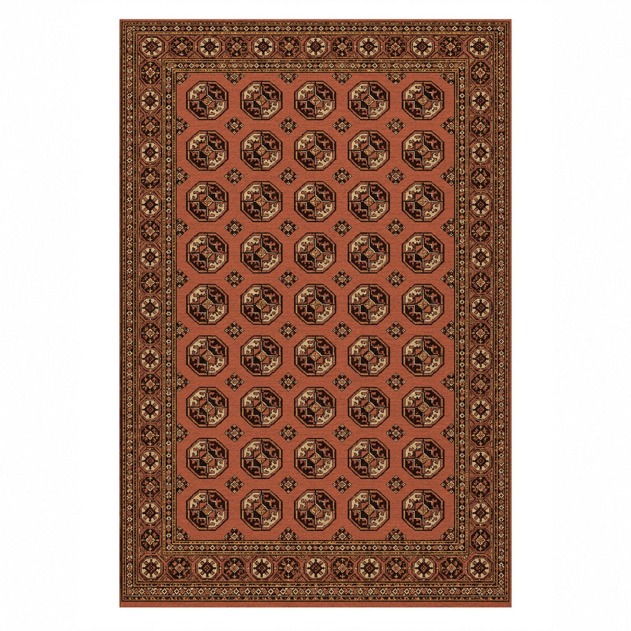 Afghan Gul Washable Rug — Earth & Midnight Colours